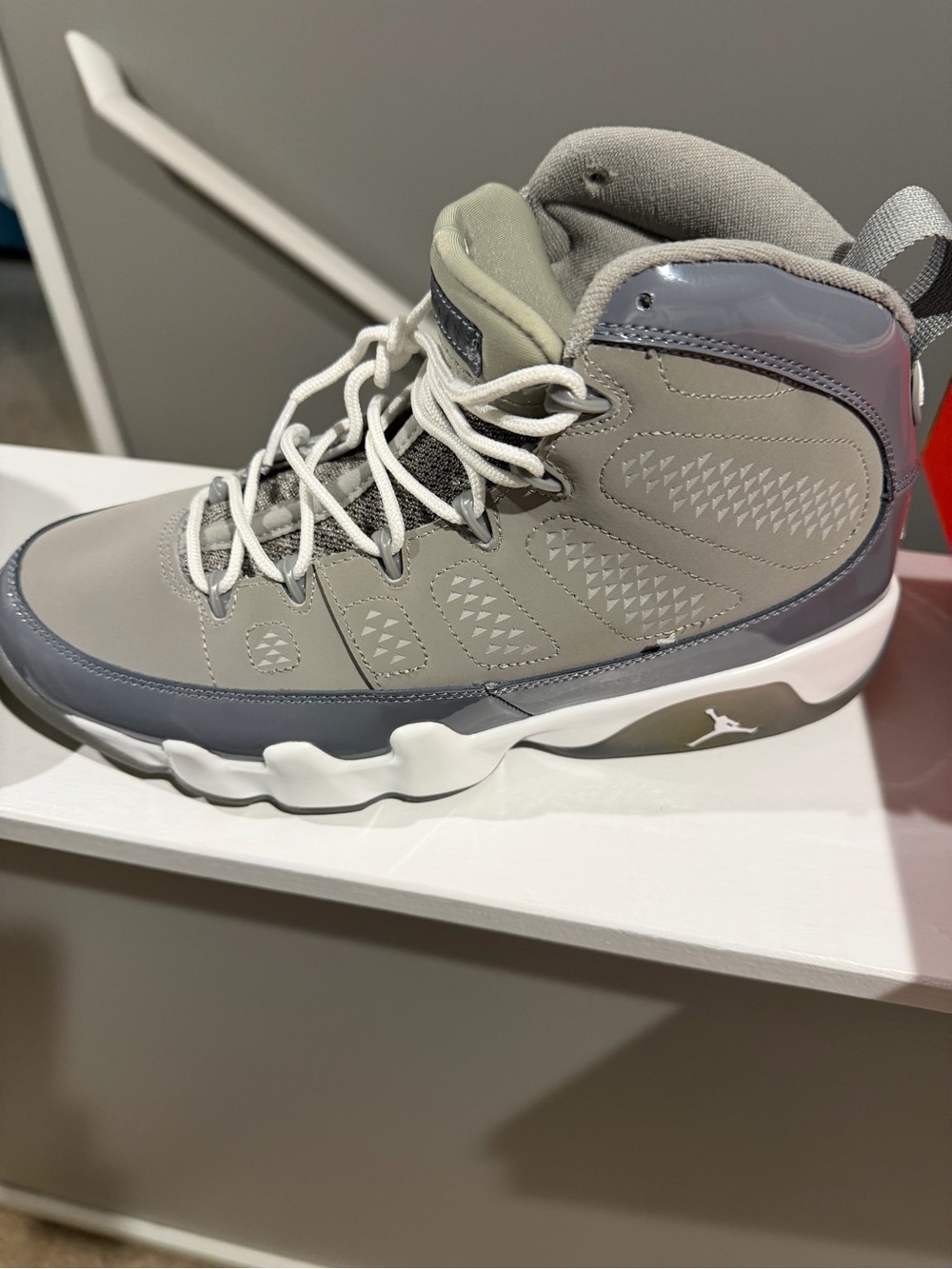 Nike Air Jordan 9 Retro Cool Grey High-Top Sneakers — Men's 10 - Picture 3 of 5